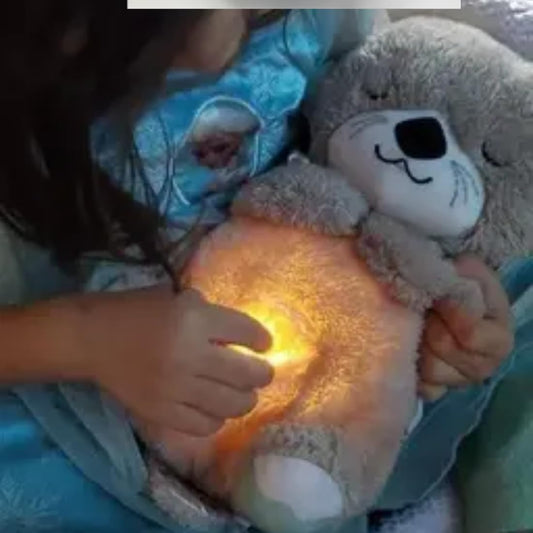 VRIKRION Breathing Plush Otter – Soft Glowing Musical Sleep Aid Toy
