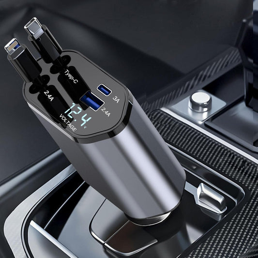 AMPERE 120 W Retractable 4‑in‑1 Charger